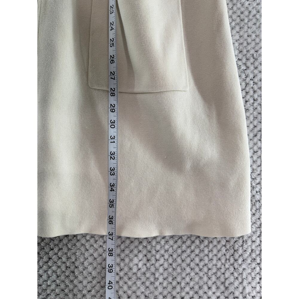 Eileen Fisher Open Front Cardigan Womens 1X/2X Cream Silk Cotton Pockets - Picture 7 of 8
